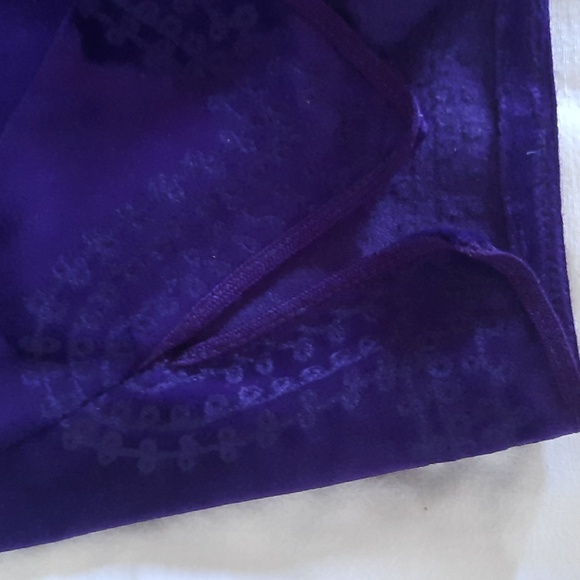 Tradition Purple 3/4 Sleeve Velour Kaflan Look Top with Sequins - Picture 4 of 8